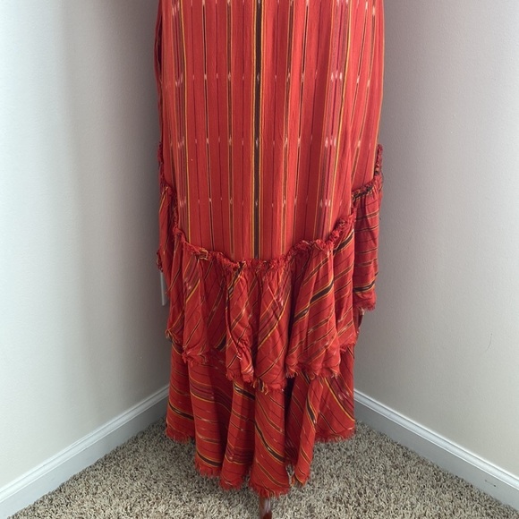 Free People Better Days Red Combo Maxi Dress Small - Picture 12 of 14